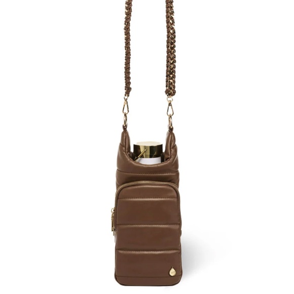 NWT Wanderfull Brown Vegan Leather Hydro Bag with additional 23 1/2 Inch Strap - Picture 3 of 7